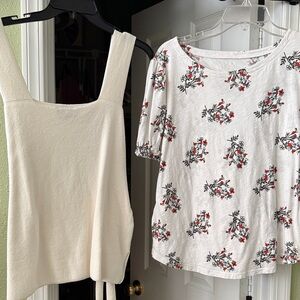 2 LOFT Cream Camisole Top